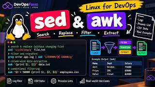 sed & awk Explained with Real Examples | Linux Text Processing for DevOps (Hindi)