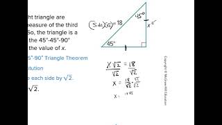 9-4 Special Right Triangles Notes (RCHS)