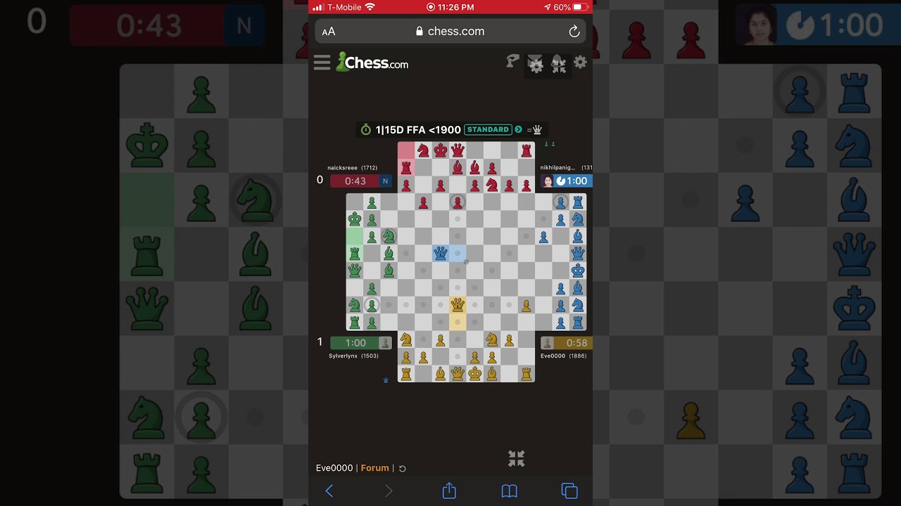 Шахматы на 4 игрока - очередная победа - YouTube
