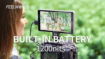 FEELWORLD P6XL Camera Monitor with 1200nits Bright and Built-in Battery for Outdoor Shooting
