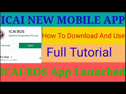 ICAI BOS APP LAUNCHED|HOW TO DOWNLOAD|MOBILE APP|HOW TO USE|