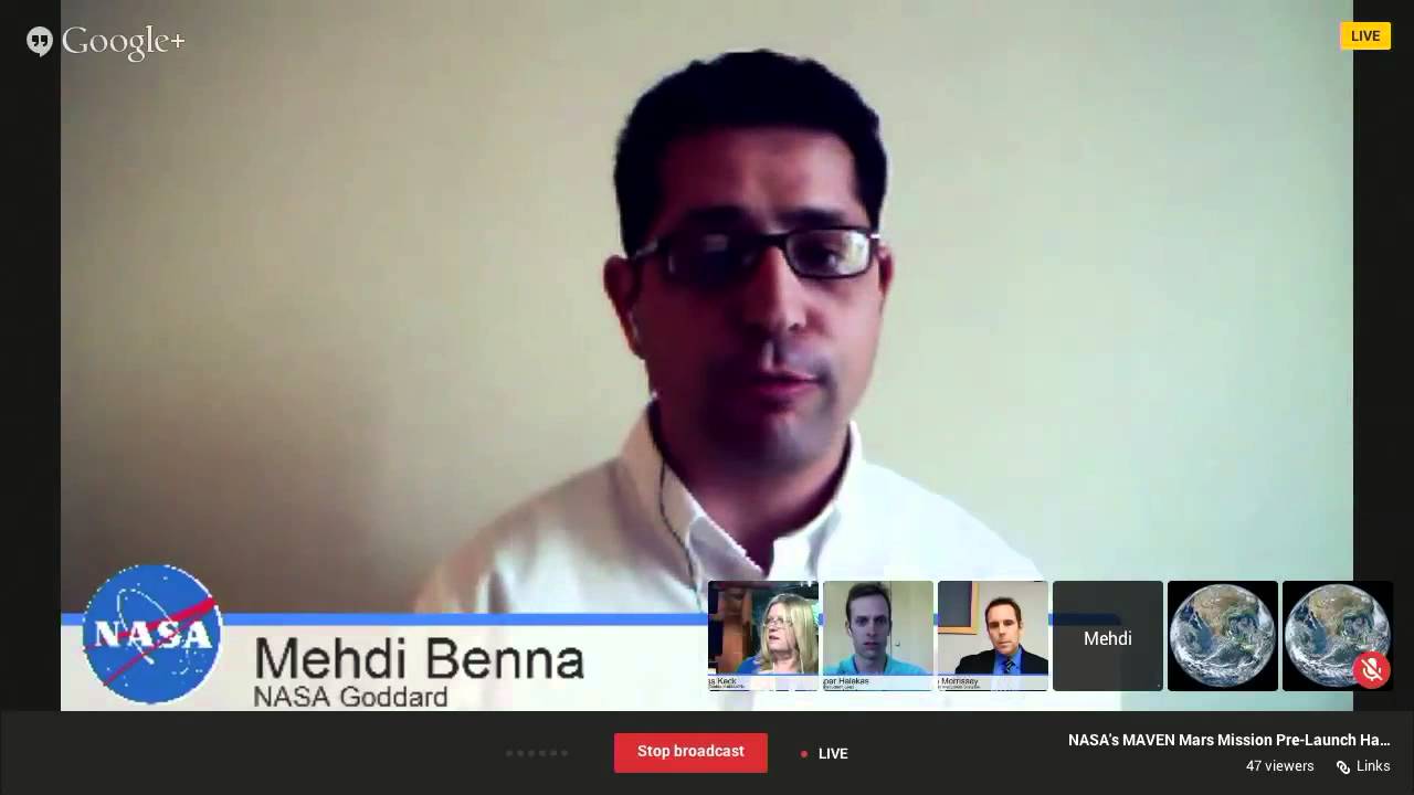 mercury letra Google+ Hangout NASA's Mars Atmosphere Volatile EvolutioN MAVEN