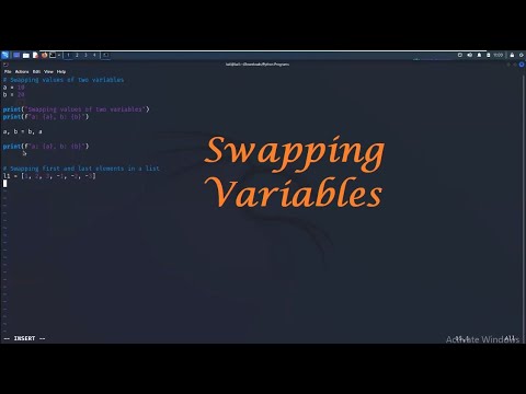 Swapping Variables | Python Programming - Leisure Codes - YouTube