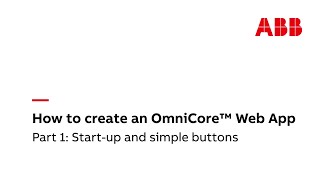 Part 1: How to create an OmniCore™ Web App screenshot 5