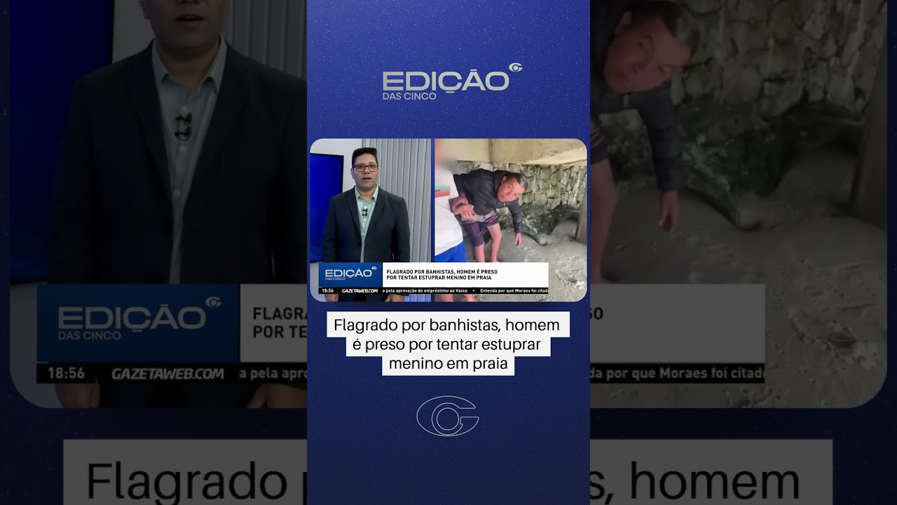 Homem é preso após ser flagrado tentando estuprar menino em praia