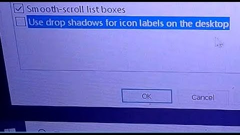 how to remove drop shadows for icon labels on the desktop in windows 10