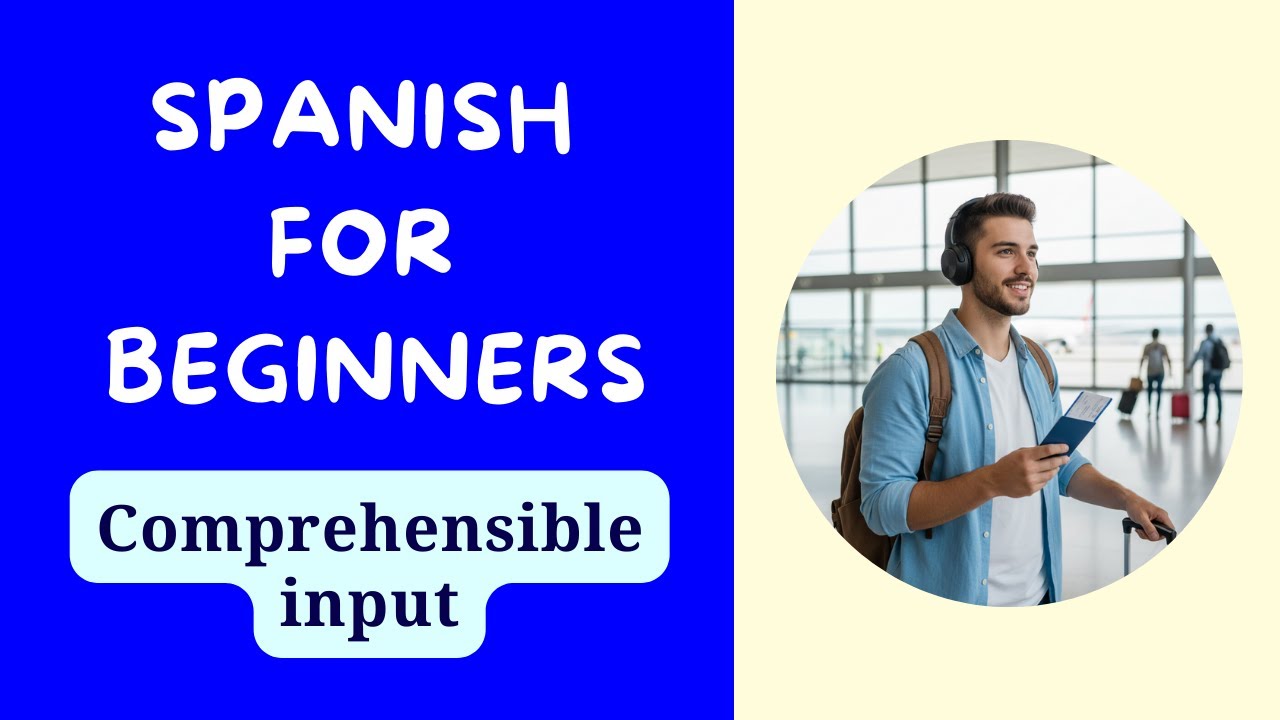 Spanish Listening Practice ✈️ Carlos at the Airport (with Vocabulary)