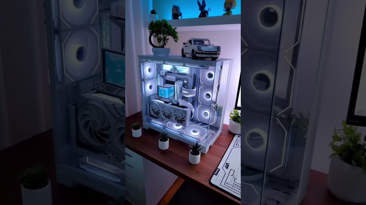 blue and white theme gaming setup 💙🤍