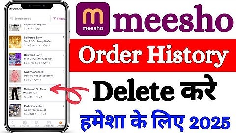 Meesho Order History Kaise Delete Kare 2025 | How to Delete Order History On Meesho | Meesho