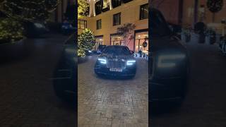 Gloss Black Rolls-Royce Ghost Arrives Like Royalty At Night