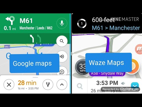 Waze maps and Google maps quick comparison.