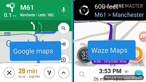 Waze maps and Google maps quick comparison.