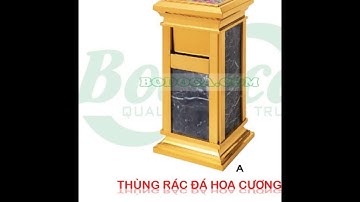 Thùng rác đá hoa cương - thùng rác inox đạp chân - Thùng rác nắp lật - Thùng rác gạt tàn giá rẻ