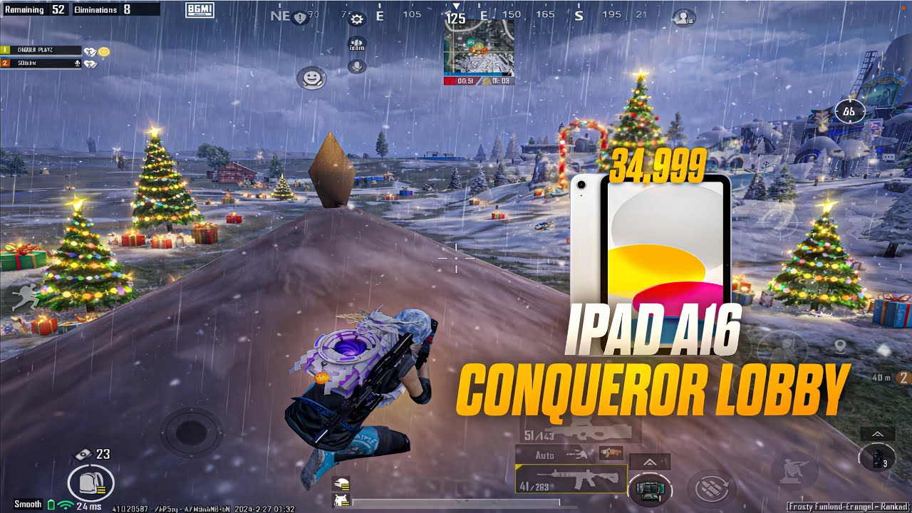 iPad 11 A16 BGMI Graphics Test (SMOOTH+ EXTREME) 🔥 | PUBG Mobile Gaming 2025 | With Best Sensitivity
