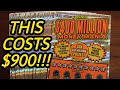 PLAYING ENTIRE $900 ROLL of MOST EXPENSIVE SCRATCHERS!!! $400 Million Money Mania $30 Scratchers