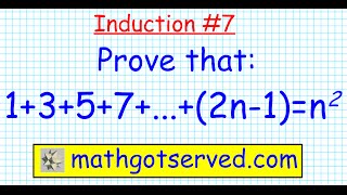 7 Proof By Induction 1 3 5 7 2n 1 N 2 Discrete Prove All N In N Induction Mathgotserved Youtube