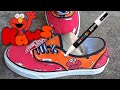 KAWS "Sesame Street" Elmo Custom Vans Using POSCA Paint Pens Satisfying
