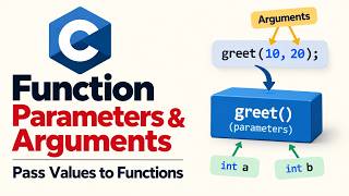 C Language Function Parameters & Arguments Explained | Pass Values to Functions
