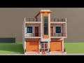 Age Dukan Piche Upar Makan Ka Naksha,100 gaj 3D Shop With House Design 30x30Dukan or makan ka map