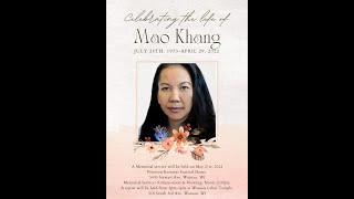 Mao Khang Memorial :  May 21, 2022