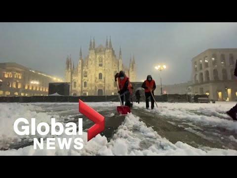 Video: Sneeuwt het in Milaan?
