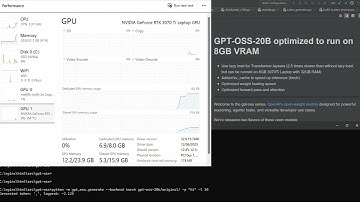GPT-OSS-20b Runned on 8Gb VRAM Windows 11