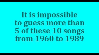 Quiz : 19601989 songs