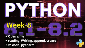 Python | Week-8 | 8.1 - 8.2 | #iitm  #iitmadras