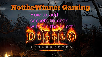 Diablo 2 Resurrected How to add sockets to items without the quest!!