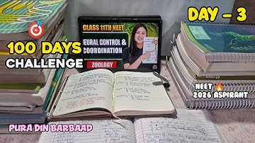 Day - 3 📚 Covering My Neet Syllabus In 100 Days 🎯 #neet2026 #neetpreparation 