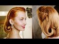 Stunning pin up hairstyle in the style of the 40s-50s | How to make a bob for long hair