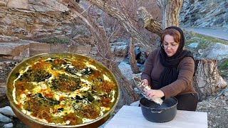 The most delicious recipe of Ash / sticks by the river in cold weather 🤤😜