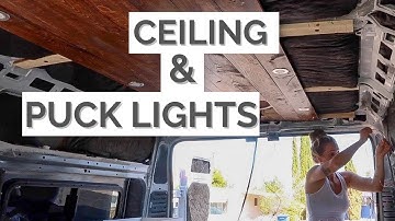LED Puck Light Installation | VanBuild Ceiling