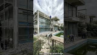 Renovating an exterior of house #OutdoorDesign #BeforeAfter #Satisfying #YouTubeShorts #Shorts