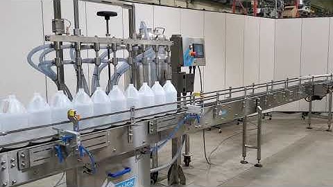 Galick Packaging - 8 Head Overflow Filler Filling Sanitizer
