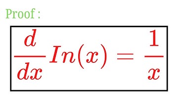 Proof: Derivative of ln(x) from First Principles – Step-by-Step Explanation