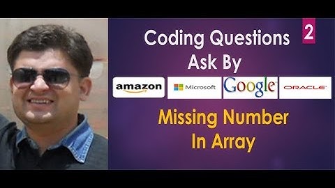 Missing number in array: interview coding problem Hindi part 2  by Nitin Gupta