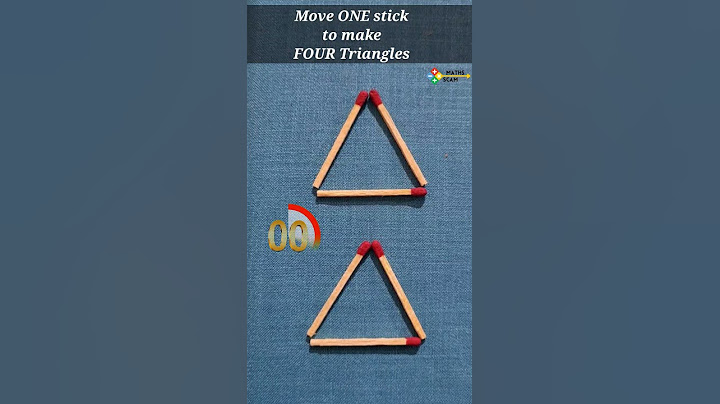 Move 1 stick to make 4 triangles