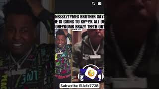 Finesse2Tymes Brother Goes In On HoneyKomb Brazy Say He Gone KNOCK HIS TEETH OUT 😳#reaction #rap
