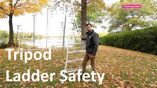 How to use your tripod ladder safely. Hasegawa ladders are safe, but safe use is just as important.