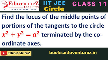 Find the locus of the middle points of portions of the tangents to the circle x^2+y^2= a^2 terminate