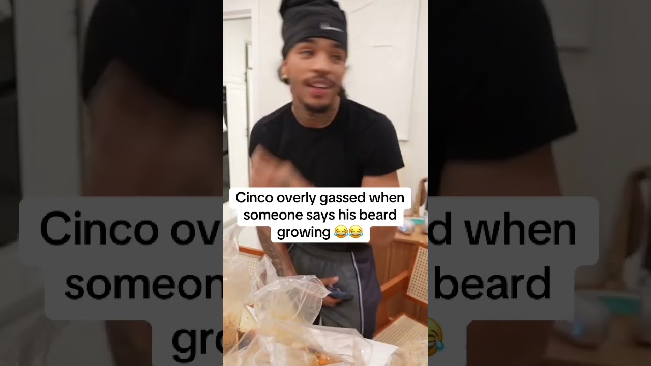 Cinco overly gassed when someone says his beard growing 😭               