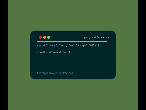 Python lists - Get index of item in list
