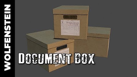BLENDER: WOLFENSTEIN 2: PART 1: DOCUMENT BOX MODELING/TEXTURING
