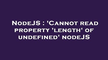 NodeJS : 
