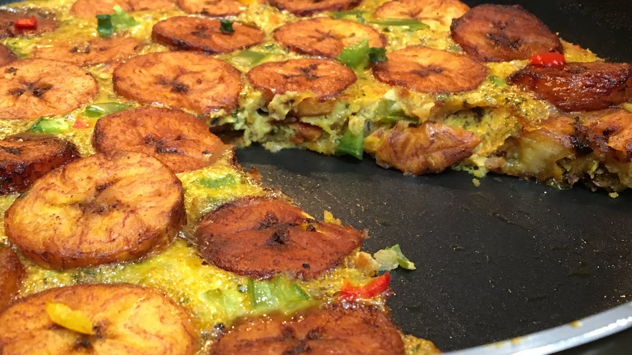 How To Make Plantain And Egg Frittata Youtube