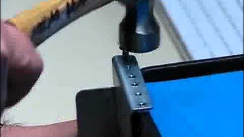 How do I install a rack-mount Smart-UPS in a threaded hole rack?