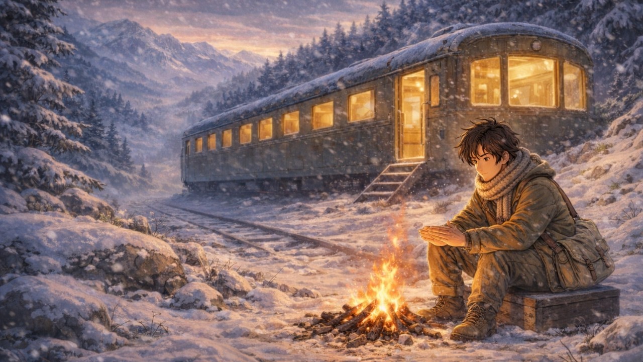 A Quiet Survival Story Building a Cozy Home Inside an Abandoned Train Carriage  Ghibli Style ASMR
