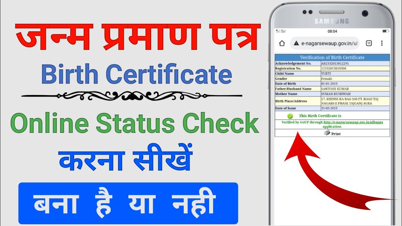 How to check birth certificate status  How to download birth certificate online