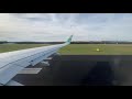 Transavia Boeing 737-800 takeoff from Eindhoven Airport